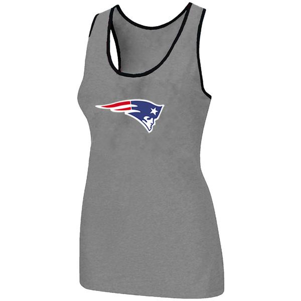 Cheap Women Nike NFL New England Patriots Ladies Big Logo Tri-Blend Racerback stretch Tank Top L.grey