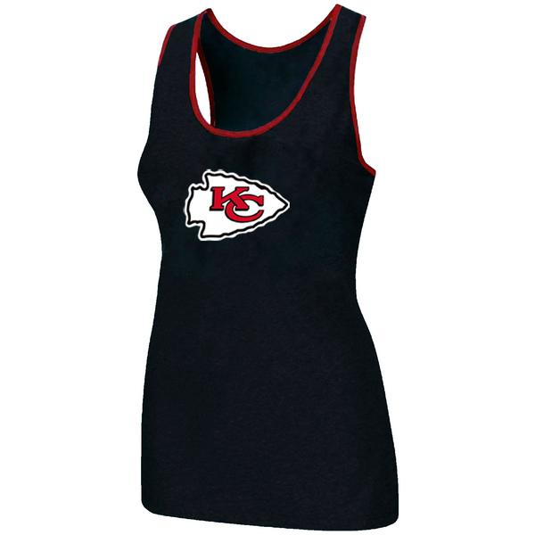 Cheap Women Nike NFL Kansas City Chiefs Ladies Big Logo Tri-Blend Racerback stretch Tank Top Black