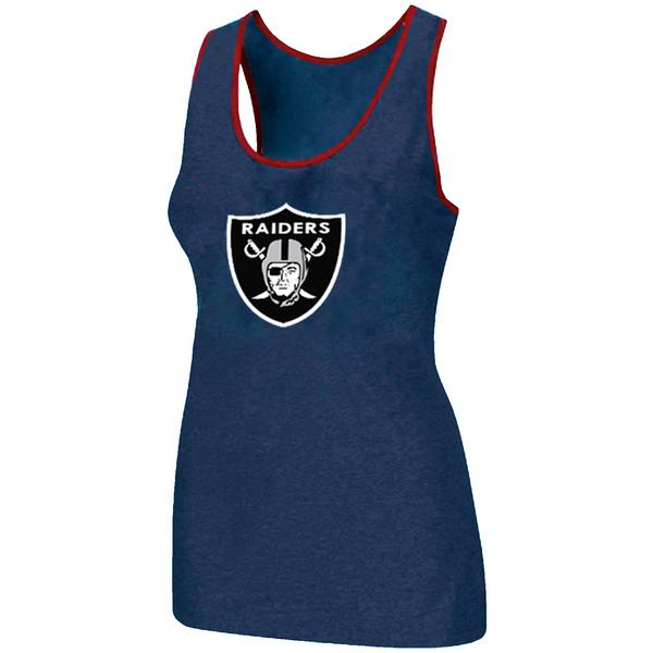 Cheap Women Nike NFL Okaland Raiders Ladies Big Logo Tri-Blend Racerback stretch Tank Top Blue