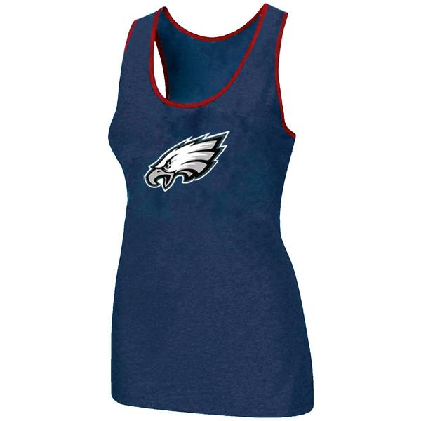 Cheap Women Nike NFL Philadelphia Eagles Ladies Big Logo Tri-Blend Racerback stretch Tank Top Blue