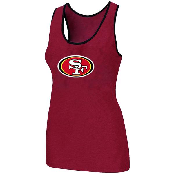 Cheap Women Nike NFL San Francisco 49ers Ladies Big Logo Tri-Blend Racerback stretch Tank Top Red