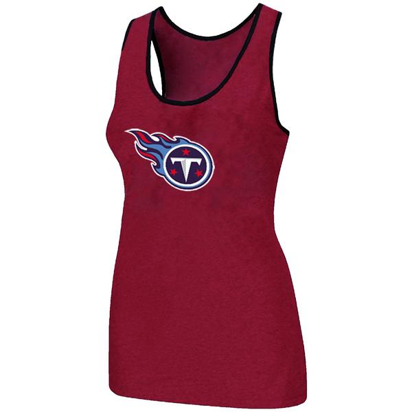 Cheap Women Nike NFL Tennessee Titans Ladies Big Logo Tri-Blend Racerback stretch Tank Top Red