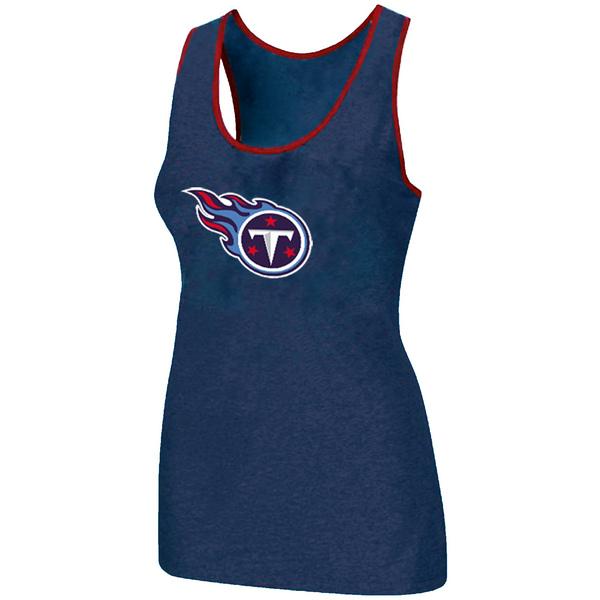 Cheap Women Nike NFL Tennessee Titans Ladies Big Logo Tri-Blend Racerback stretch Tank Top Blue