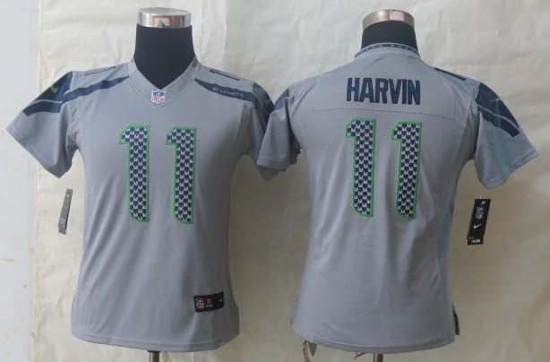 Cheap Women Nike Seattle Seahawks 11 Percy Harvin Grey Limited NFL Jersey