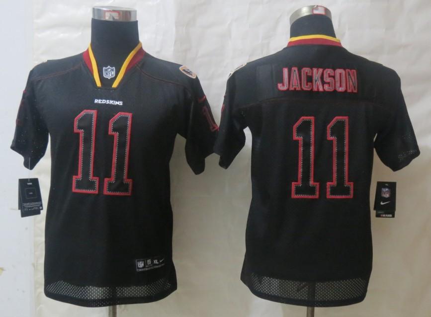 Kids Nike New Washington Redskins 11 DeSean Jackson Lights Out Black NFL Jerseys Cheap