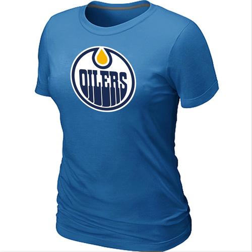 Cheap Women Edmonton Oilers Big & Tall Logo L.blue NHL T-Shirt