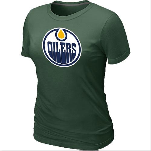 Cheap Women Edmonton Oilers Big & Tall Logo D.Green NHL T-Shirt