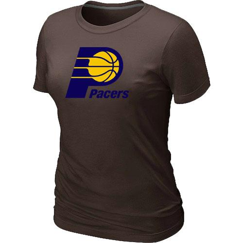 Cheap NBA Indiana Pacers Big & Tall Primary Logo Brown Women's T-Shirt
