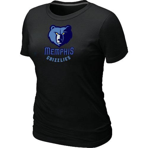 Cheap NBA Memphis Grizzlies Big & Tall Primary Logo Black Women's T-Shirt