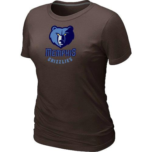 Cheap NBA Memphis Grizzlies Big & Tall Primary Logo Brown Women's T-Shirt
