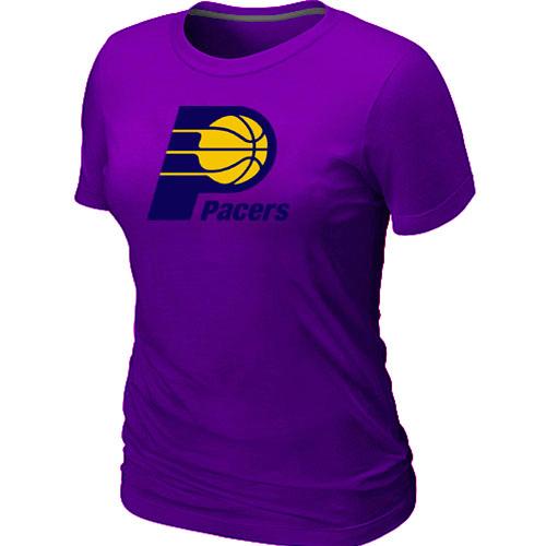 Cheap NBA Indiana Pacers Big & Tall Primary Logo Purple Women's T-Shirt