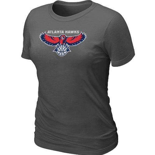 Cheap NBA Atlanta Hawks Big & Tall Primary Logo D.Grey Women's T-Shirt