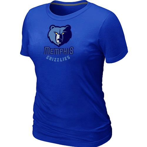 Cheap NBA Memphis Grizzlies Big & Tall Primary Logo Blue Women's T-Shirt
