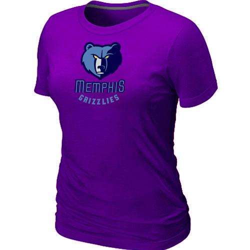Cheap NBA Memphis Grizzlies Big & Tall Primary Logo Purple Women's T-Shirt