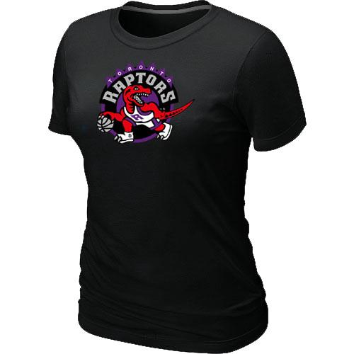 Cheap NBA Toronto Raptors Big & Tall Primary Logo Black Women's T-Shirt