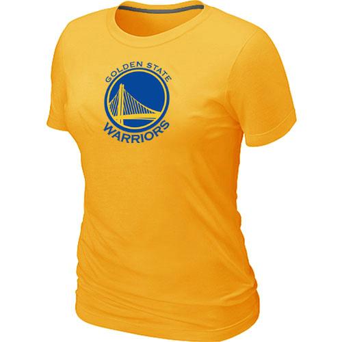 Cheap NBA Golden State Warriors Big & Tall Primary Logo Yellow Women's T-Shirt