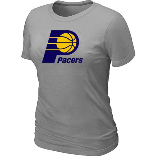 Cheap NBA Indiana Pacers Big & Tall Primary Logo L.Grey Women's T-Shirt