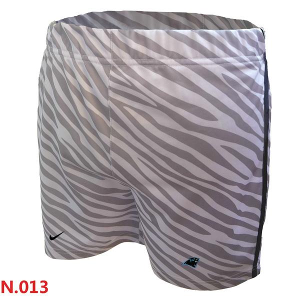 Cheap NFL Carolina Panthers Nike Embroidered team logo women Zebra stripes Shorts