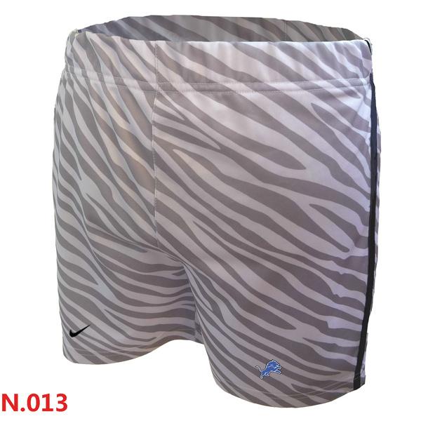 Cheap NFL Detroit Lions Nike Embroidered team logo women Zebra stripes Shorts