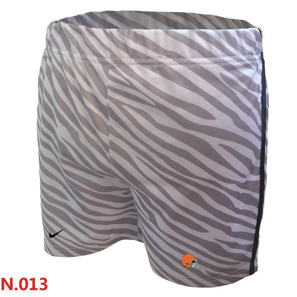 Cheap NFL Cleveland Browns Nike Embroidered team logo women Zebra stripes Shorts