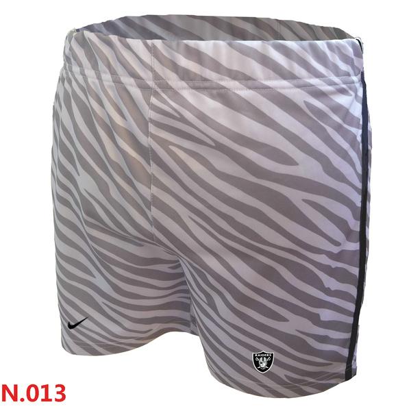 Cheap NFL Oakland Raiders Nike Embroidered team logo women Zebra stripes Shorts