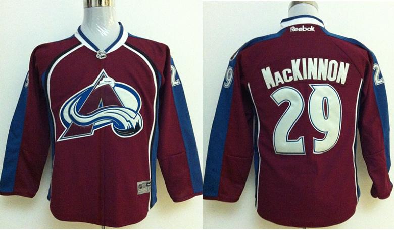 Kids Colorado Avalanche 29 Nathan MacKinnon Red NHL Jerseys For Sale