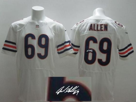 Nike Chicago Bears 69 Jared Allen White Signed Elite NFL Jerseys Cheap