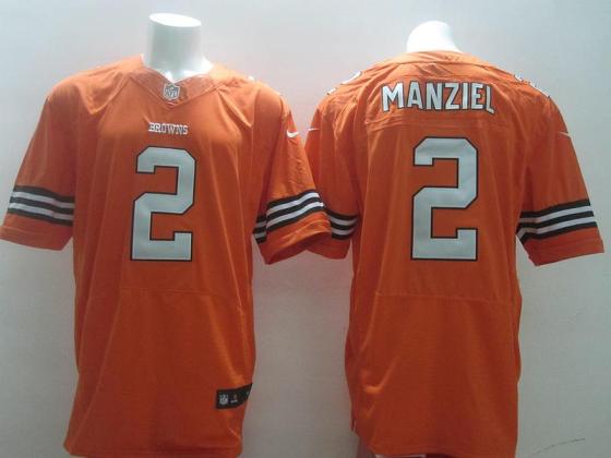 Nike Cleveland Browns #2 Johnny Manziel Orange Elite NFL Jerseys Cheap