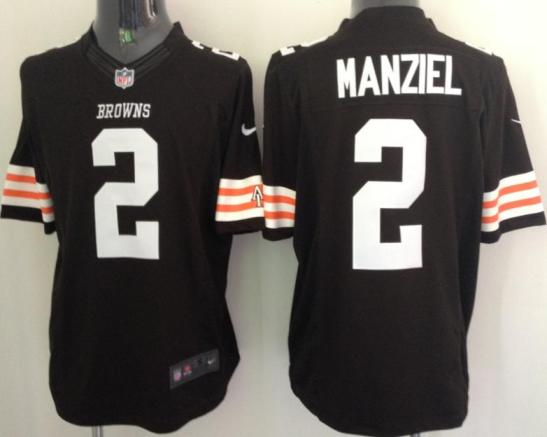 Nike Cleveland Browns #2 Johnny Manziel Brown Limited NFL Jerseys Cheap