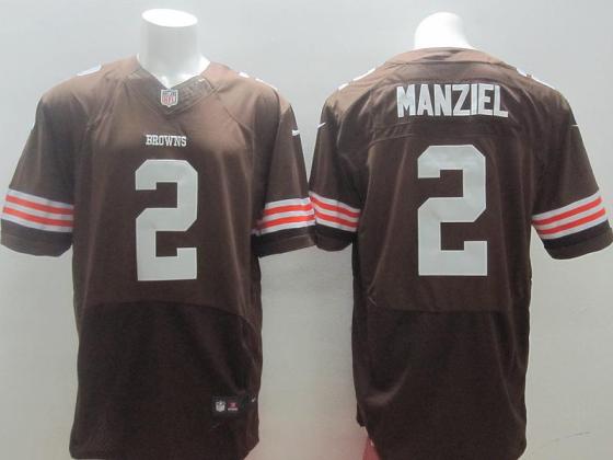 Nike Cleveland Browns #2 Johnny Manziel Brown Elite NFL Jerseys Cheap