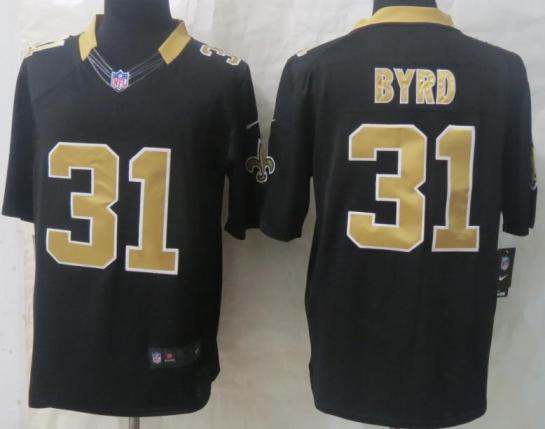 Nike New Orleans Saints 31 Jairus Byrd Black Limited NFL Jerseys Cheap