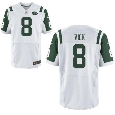 Nike New York Jets 8 Michael Vick White Elite NFL Jersey Cheap