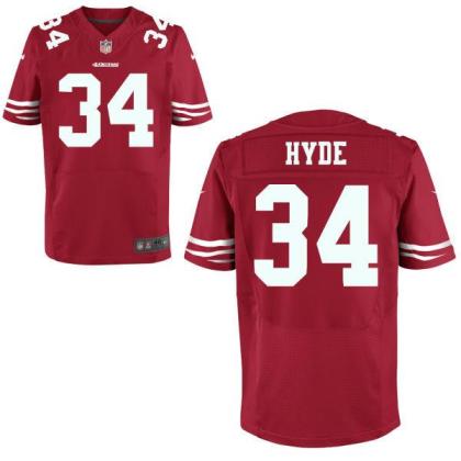 Nike San Francisco 49ers 34 Carlos Hyde Red Elite NFL Jerseys Cheap