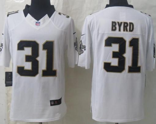 Nike New Orleans Saints 31 Jairus Byrd White Limited NFL Jerseys Cheap