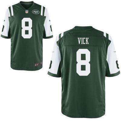 Nike New York Jets 8 Michael Vick Green Game NFL Jersey Cheap