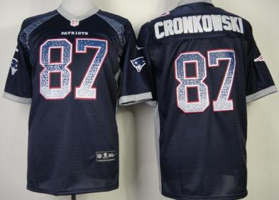 Nike New England Patriots 87 Rob Gronkowski Blue Drift Fashion Elite NFL Jerseys Cheap
