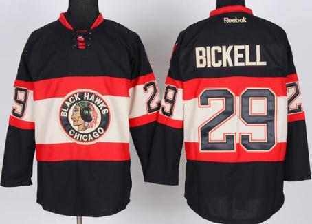 Chicago Blackhawks 29 Bryan Bickell Black NHL Jerseys