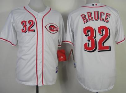 Cincinnati Reds 32 Jay Bruce White Cool Base MLB Jerseys