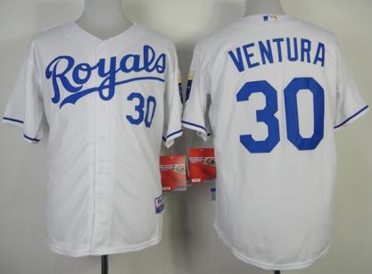 Kansas City Royals 30 Yordano Ventura White Cool Base MLB Jerseys