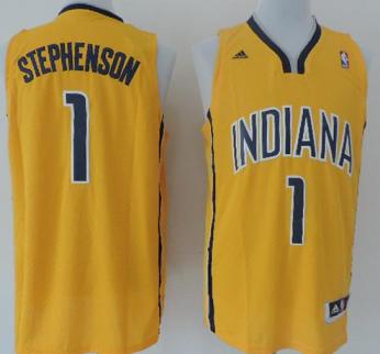 Indiana Pacers 1 Lance Stephenson Yellow Revolution 30 Swingman NBA Jersey Cheap