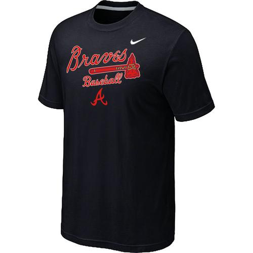 Nike MLB Atlanta Braves 2014 Home Practice T-Shirt - Black Cheap