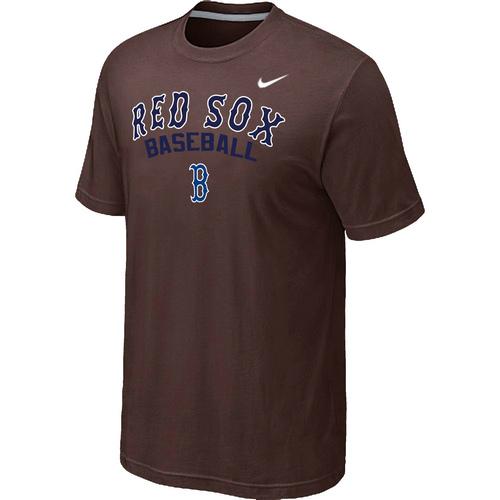 Nike MLB Boston Red Sox 2014 Home Practice T-Shirt - Brown Cheap