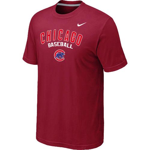 Nike MLB Chicago Cubs 2014 Home Practice T-Shirt - Red Cheap