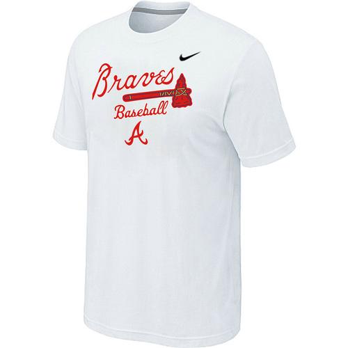 Nike MLB Atlanta Braves 2014 Home Practice T-Shirt - White Cheap
