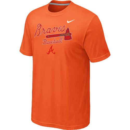 Nike MLB Atlanta Braves 2014 Home Practice T-Shirt - Orange Cheap
