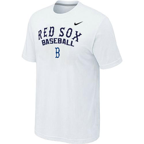 Nike MLB Boston Red Sox 2014 Home Practice T-Shirt - White Cheap
