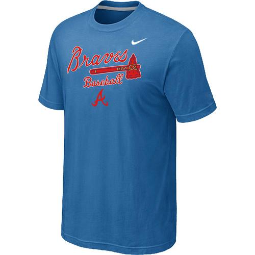 Nike MLB Atlanta Braves 2014 Home Practice T-Shirt - light Blue Cheap