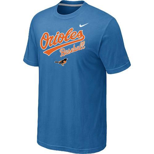 Nike MLB Baltimore orioles 2014 Home Practice T-Shirt - light Blue Cheap