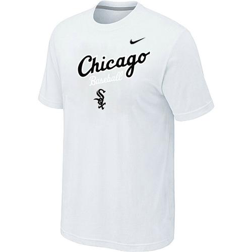 Nike MLB Chicago White Sox 2014 Home Practice T-Shirt - White Cheap