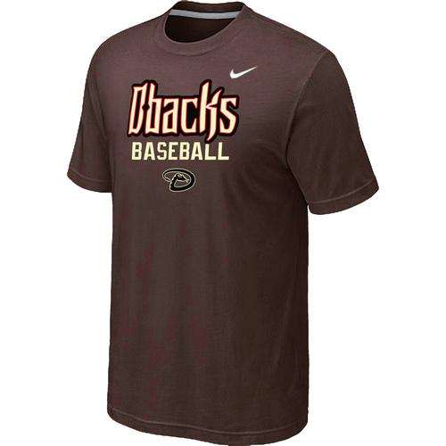 Nike MLB Arizona Diamondbacks 2014 Home Practice T-Shirt - Brown Cheap